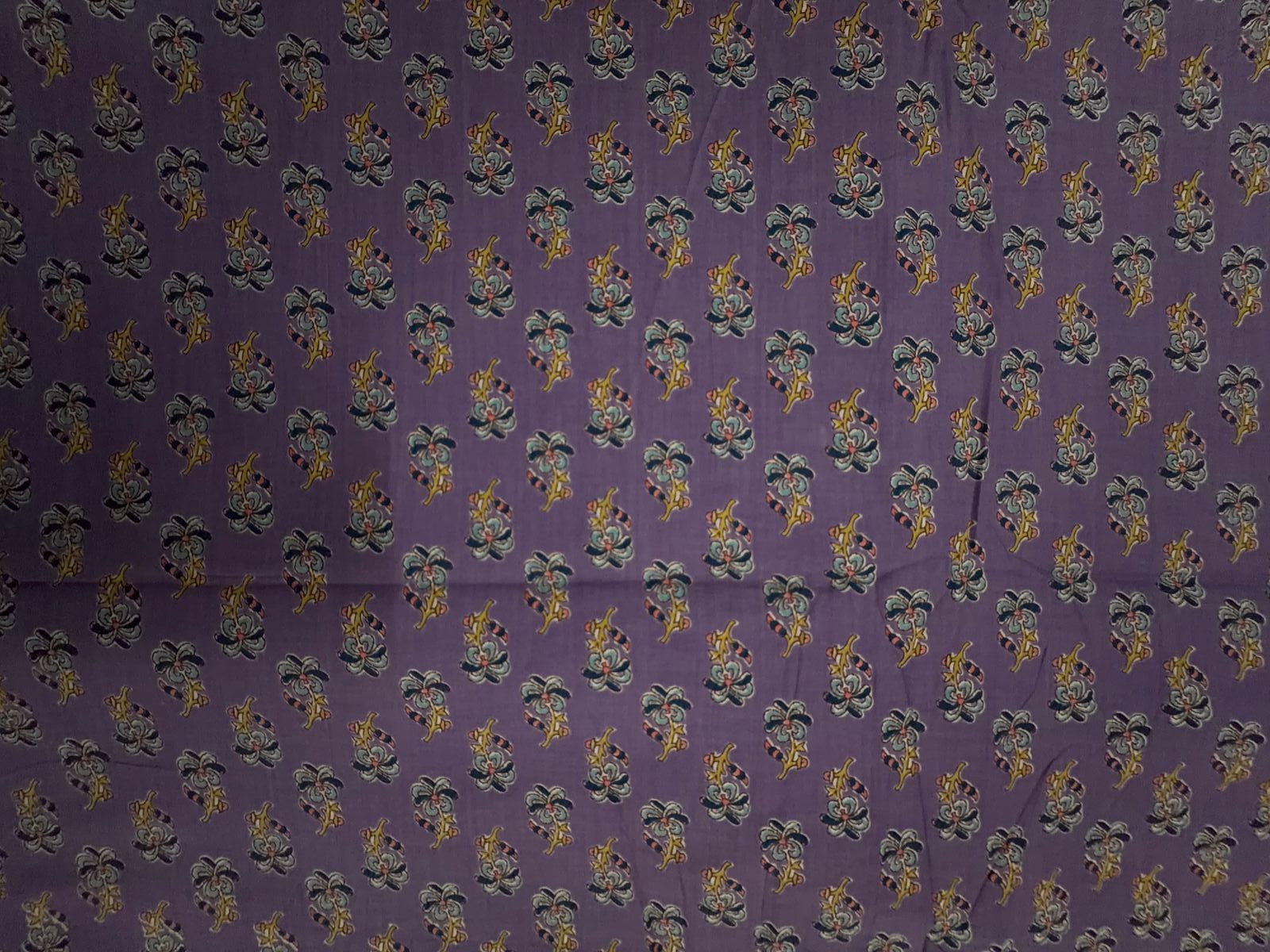 Lilac Floral Cotton Cambric Fabric KTEX