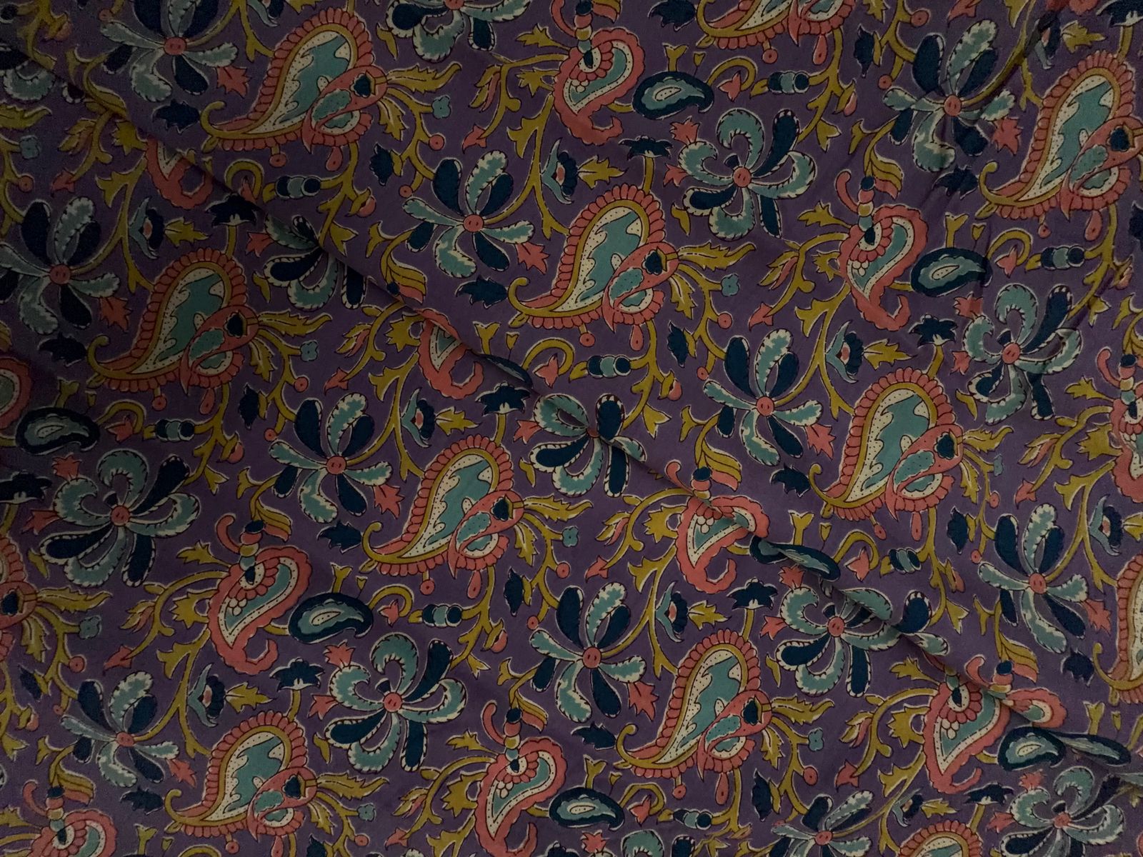 Lilac Floral Cotton Cambric Fabric KTEX