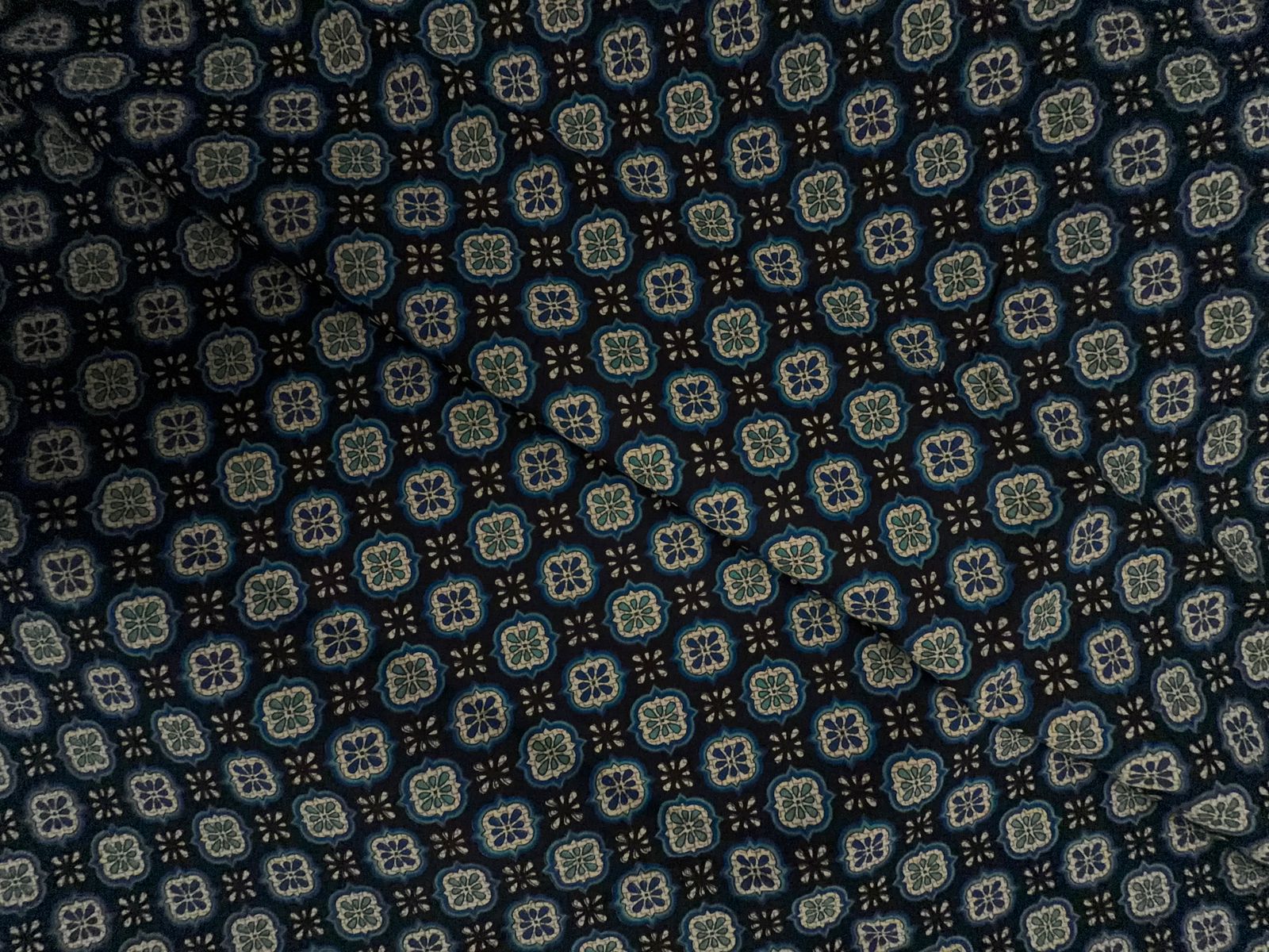 Black Floral Cotton Cambric Fabric KTEX