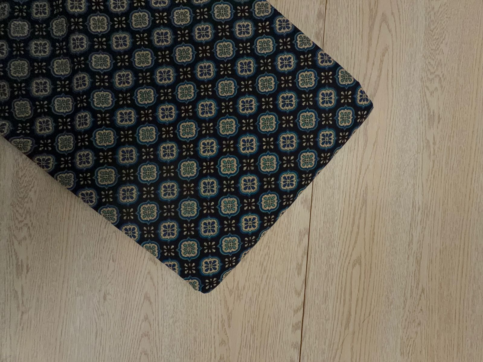 Black Floral Cotton Cambric Fabric KTEX