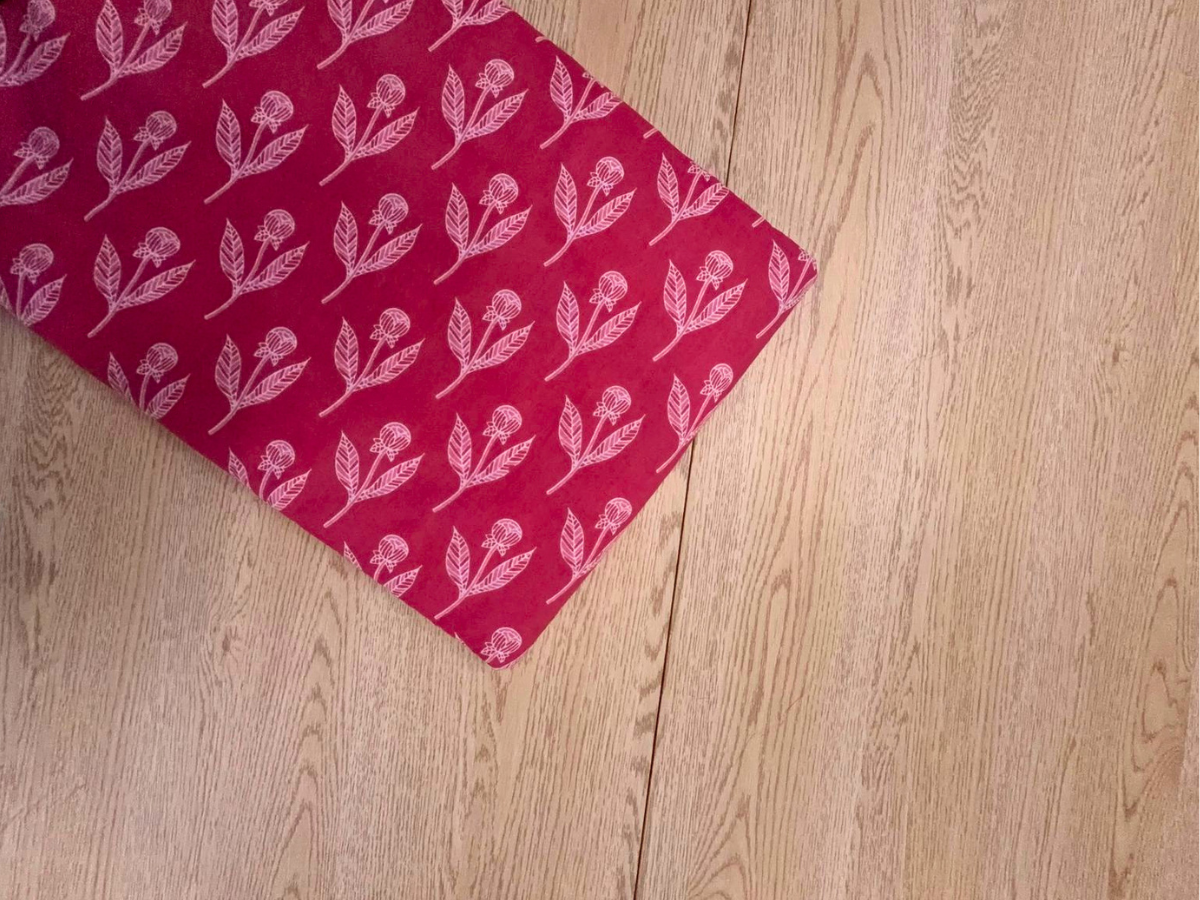 Pink Floral Cotton Cambric Fabric KTEX