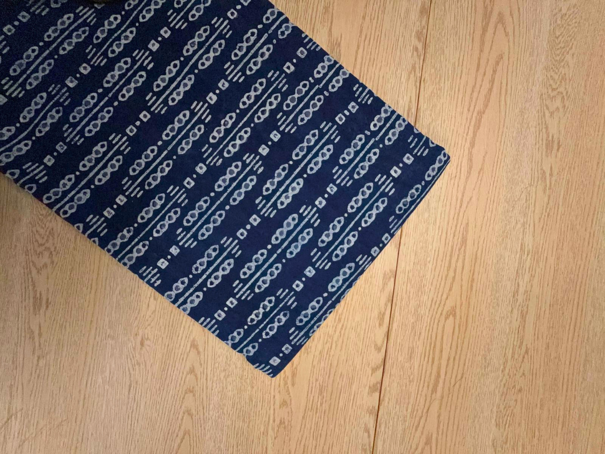 Indigo Stripes Cotton Cambric Fabric KTEX