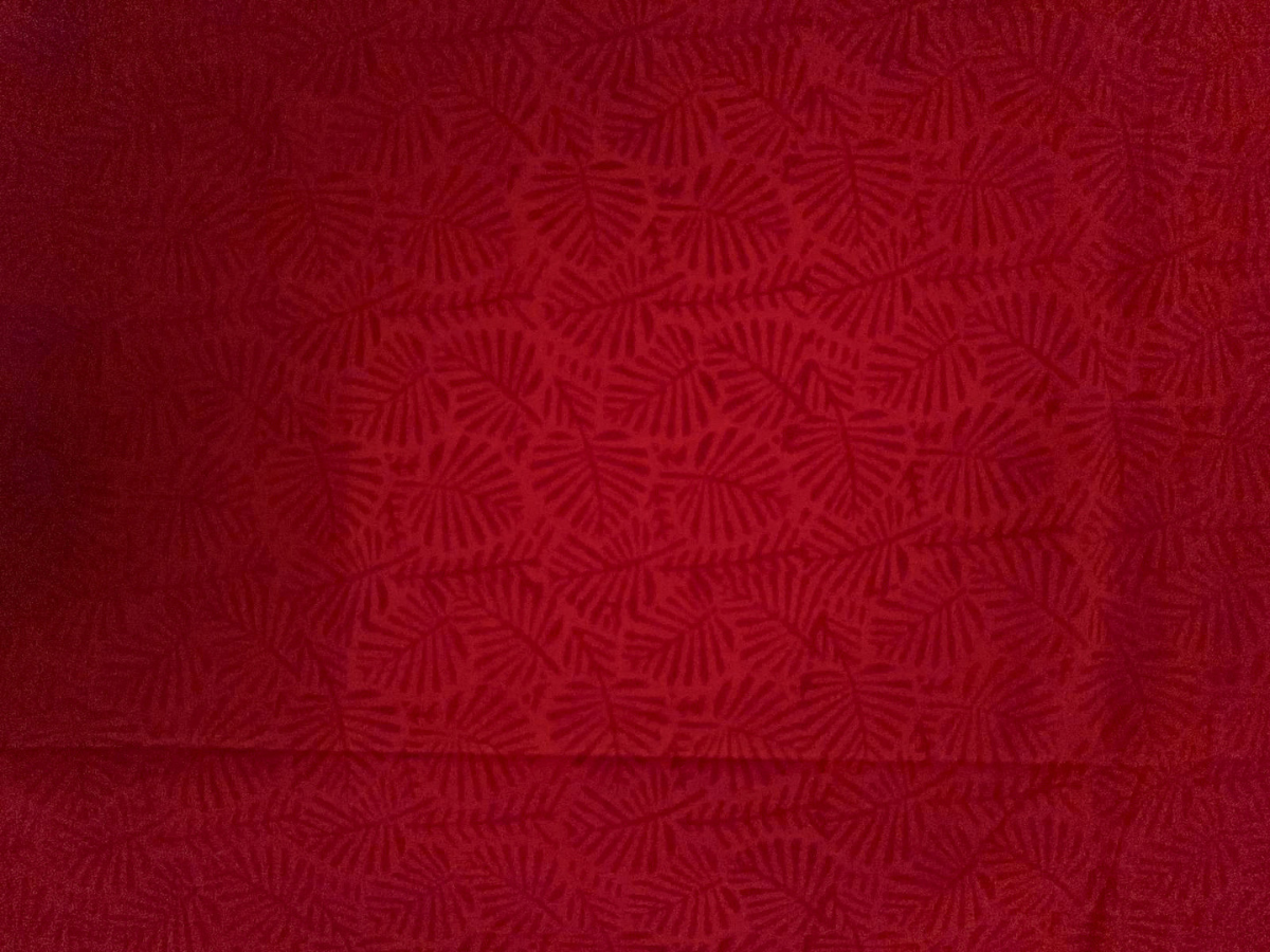 Red Leaves Cotton Cambric Fabric KTEX