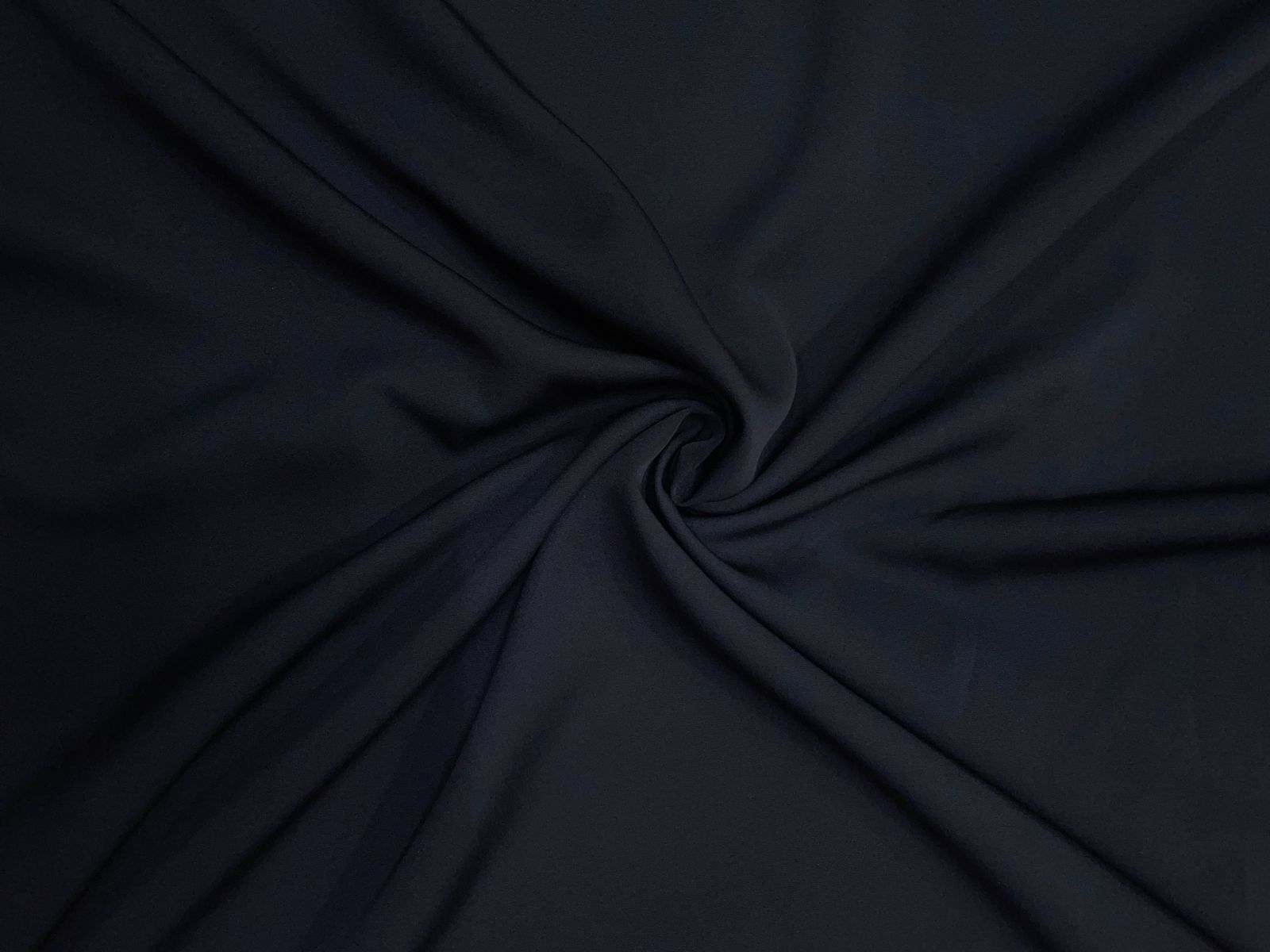 Dark Navy Blue Plain Barbie Crepe Fabric KTEX
