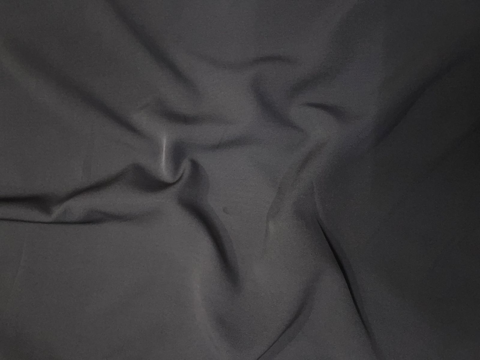 Dark Grey Plain Barbie Crepe Fabric KTEX