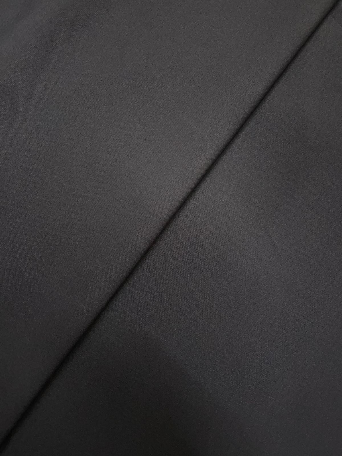 Dark Grey Plain Barbie Crepe Fabric KTEX