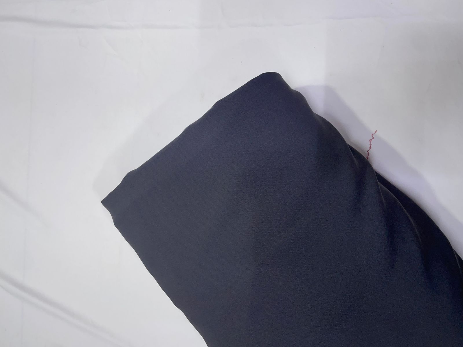 Dark Grey Blue Plain Barbie Crepe Fabric KTEX
