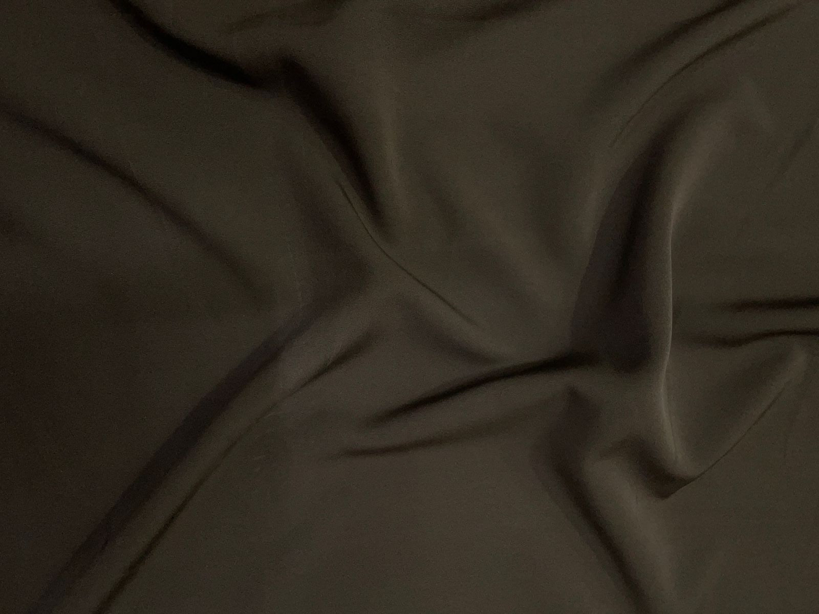 Dark Brown Plain Barbie Crepe Fabric KTEX