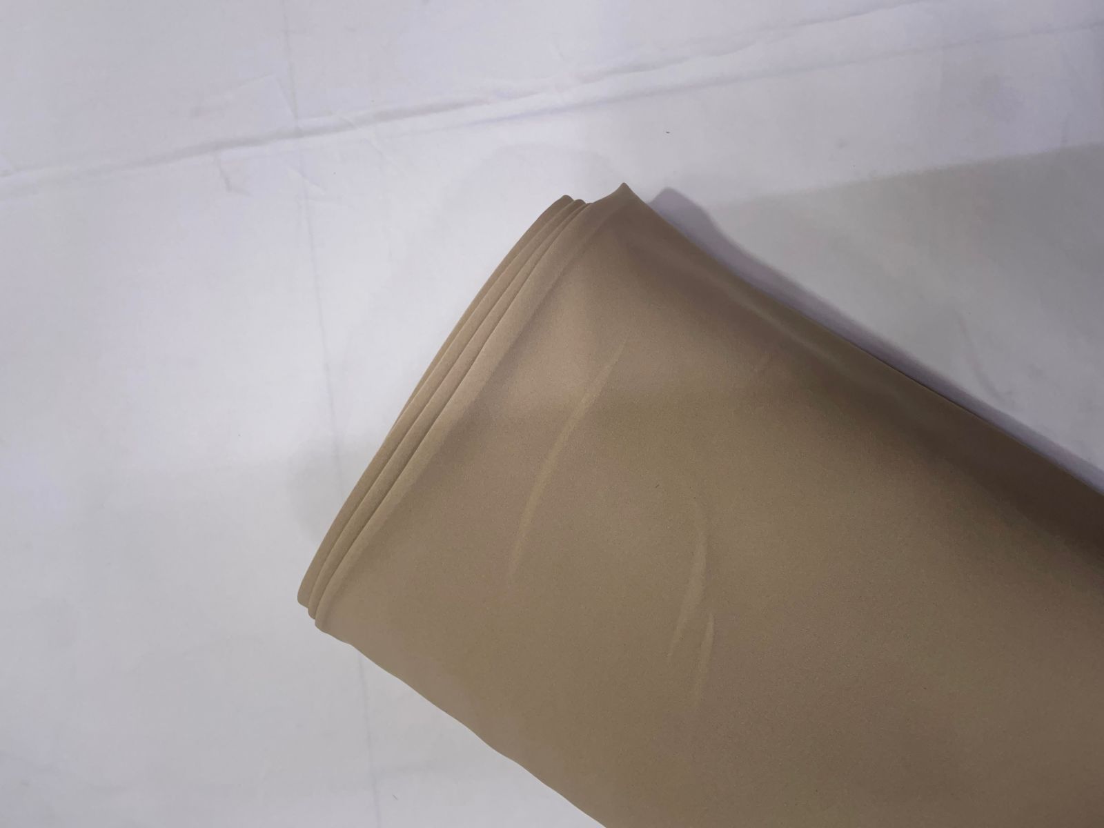 Light Fawn Plain Barbie Crepe Fabric KTEX
