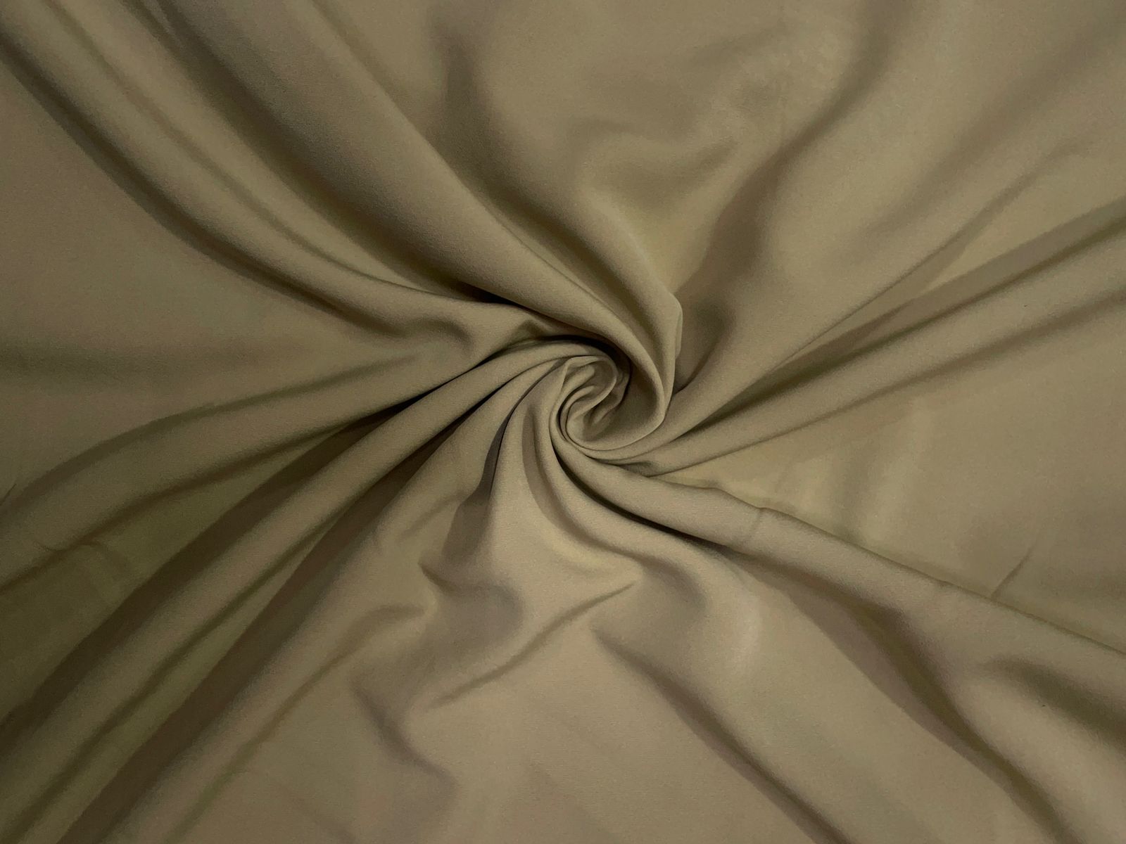 English Beige Plain Barbie Crepe Fabric KTEX