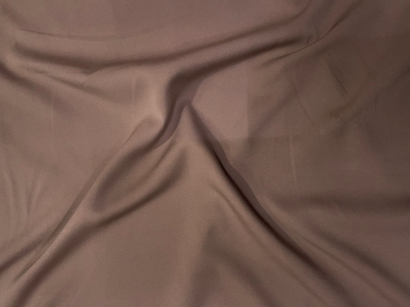 Russette Brown Plain Barbie Crepe Fabric KTEX