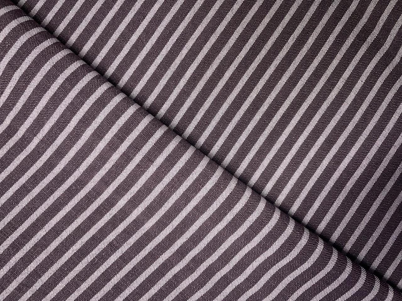 Lilac & White Stripes Linen Fabric KTEX