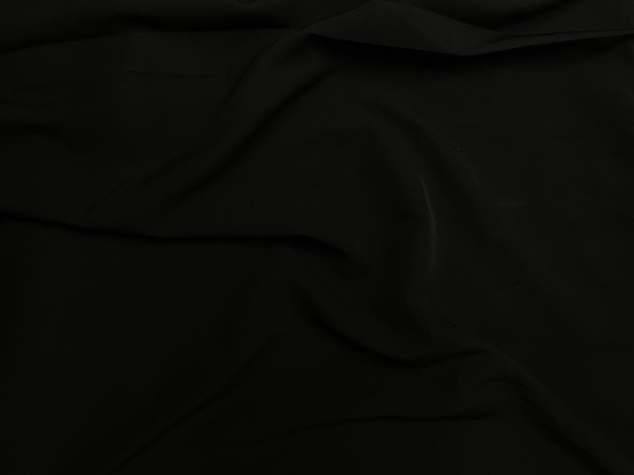 Black Plain Premium Imported Korean Lachka Fabric KTEX