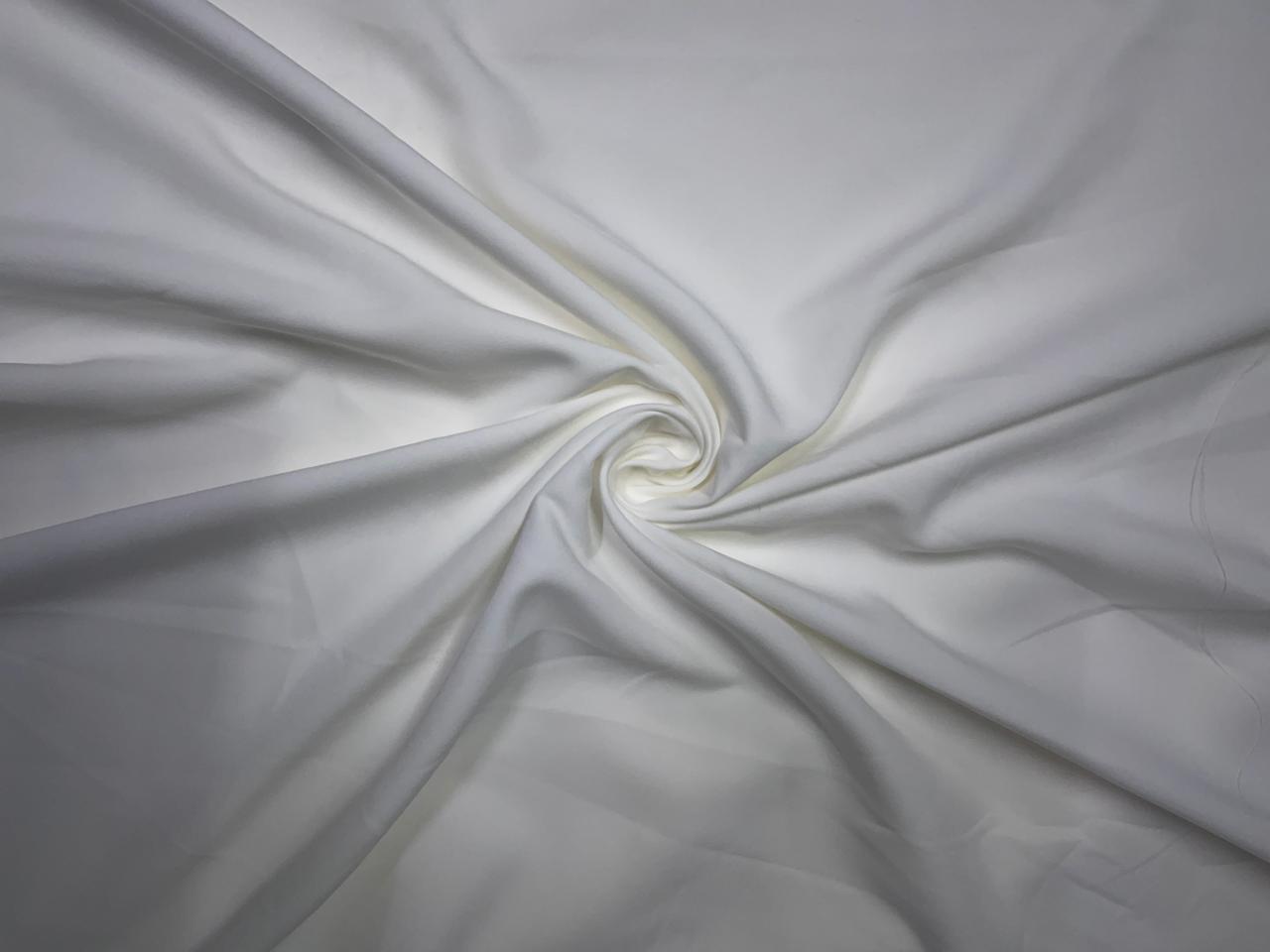 White Plain Premium Imported Korean Lachka Fabric KTEX