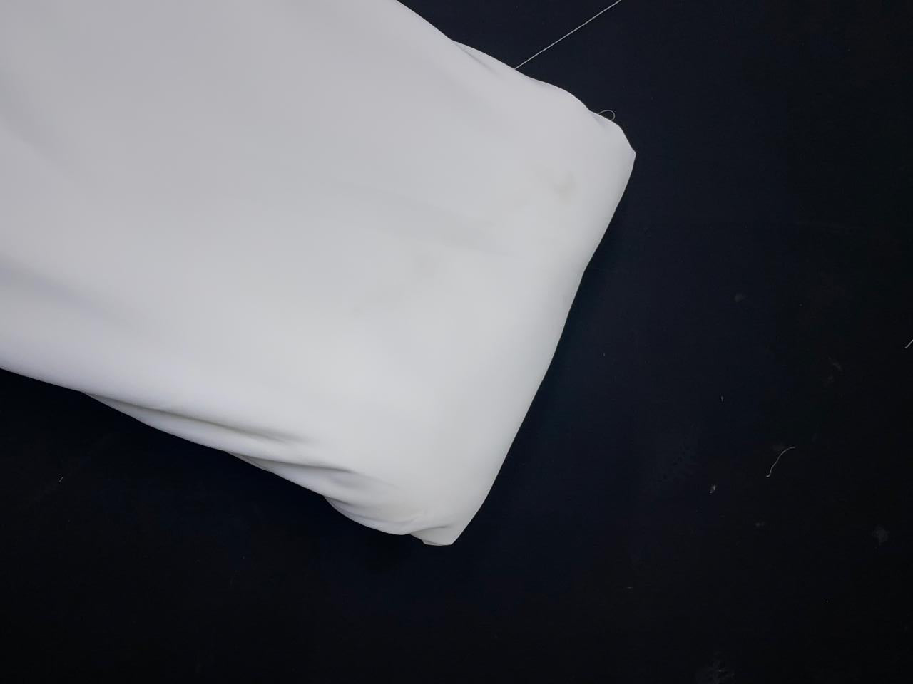 White Plain Premium Imported Korean Lachka Fabric KTEX