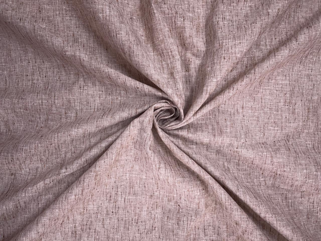 Light Brown Plain Cotton Linen Fabric KTEX