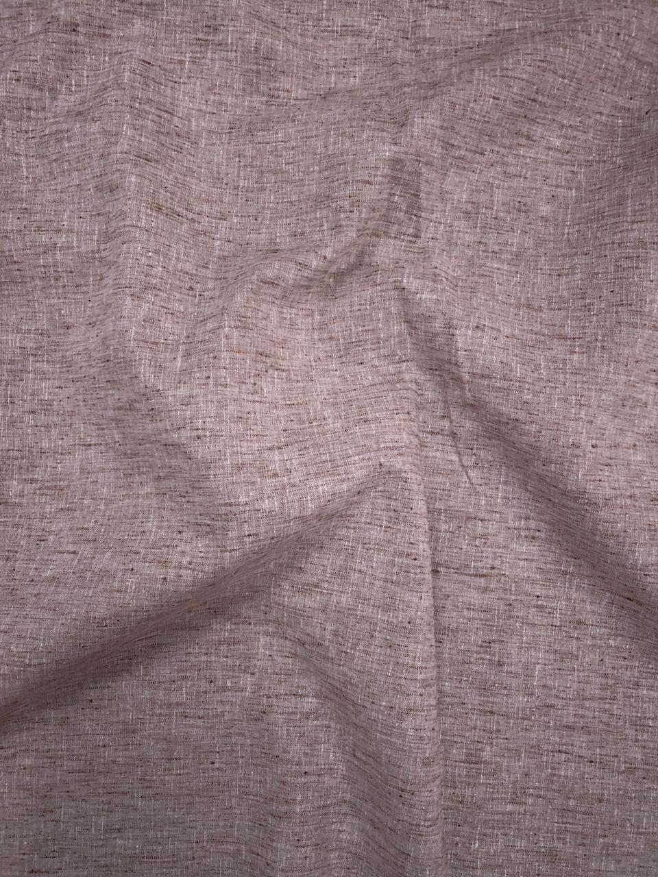 Light Brown Plain Cotton Linen Fabric KTEX