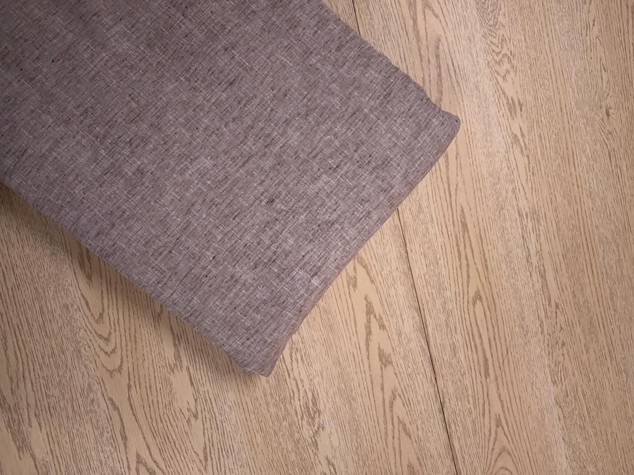 Light Brown Plain Cotton Linen Fabric KTEX