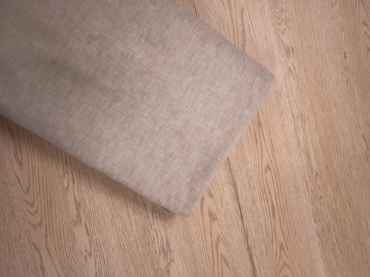 Cream Plain Cotton Linen Fabric KTEX