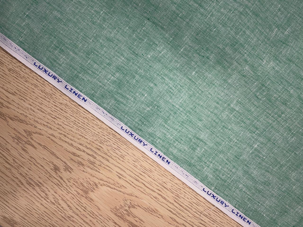 Light Green Plain Cotton Linen Fabric KTEX