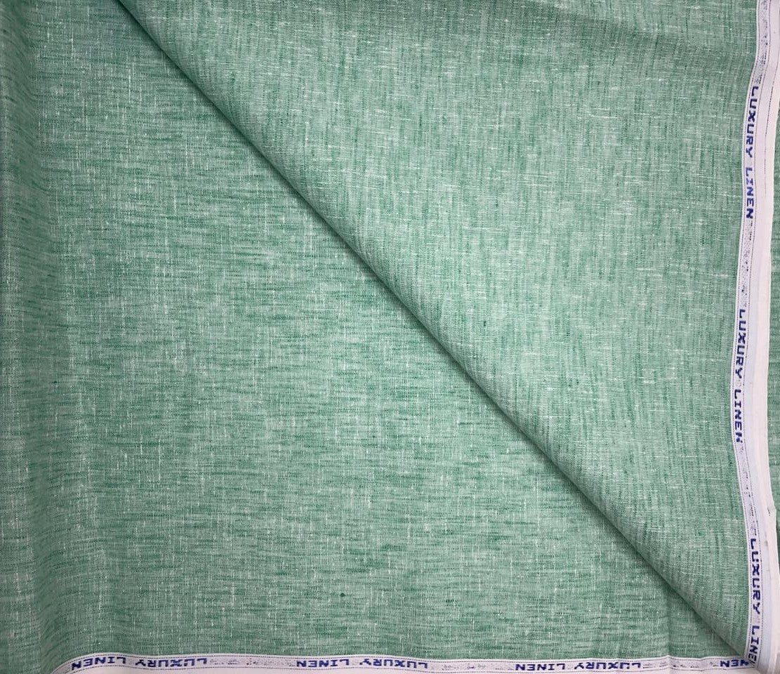 Light Green Plain Cotton Linen Fabric KTEX