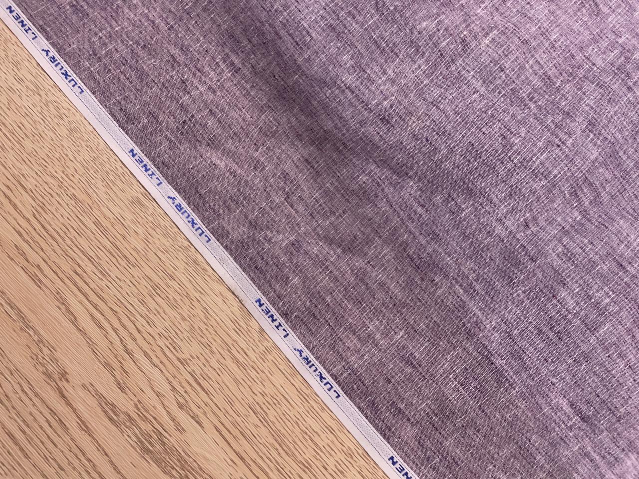 Dark Purple Plain Cotton Linen Fabric KTEX