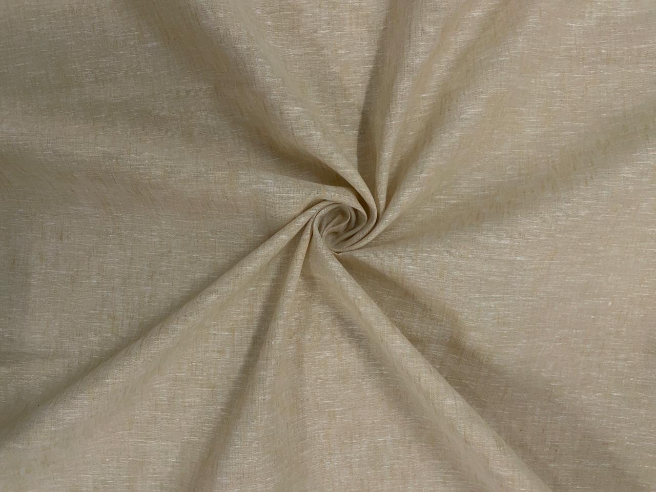 Light Yellow Plain Cotton Linen Fabric KTEX