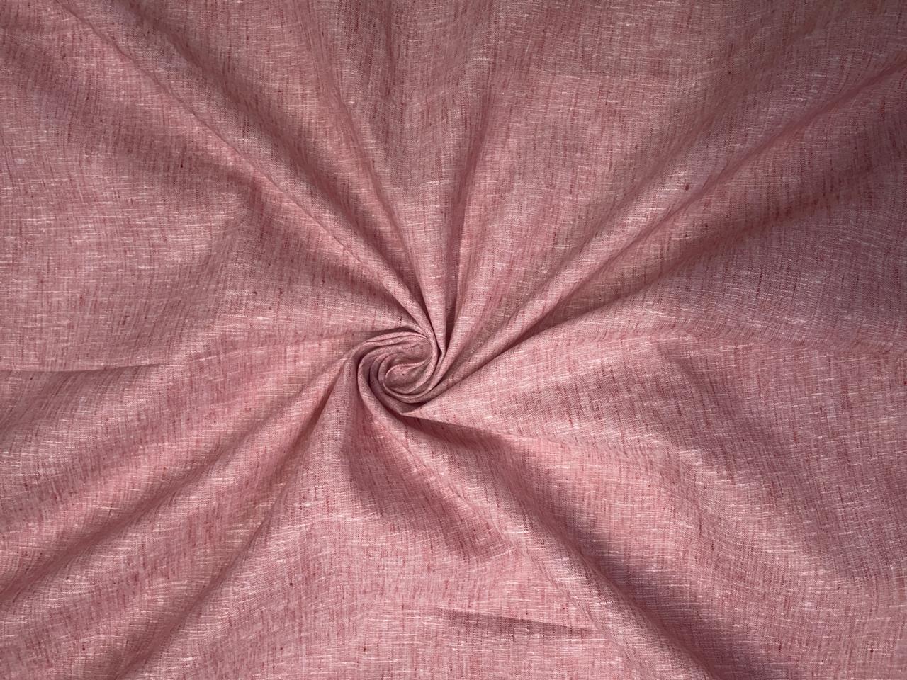 Red Plain Cotton Linen Fabric KTEX