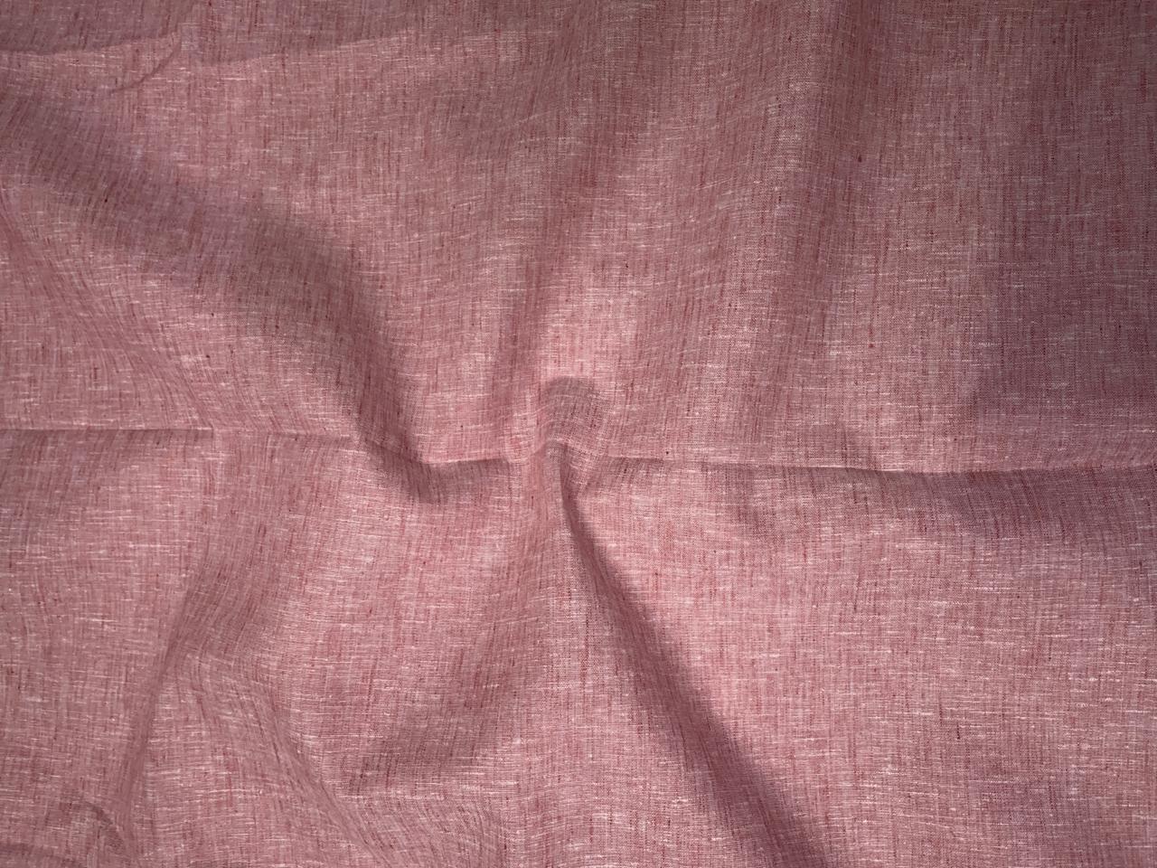 Red Plain Cotton Linen Fabric KTEX