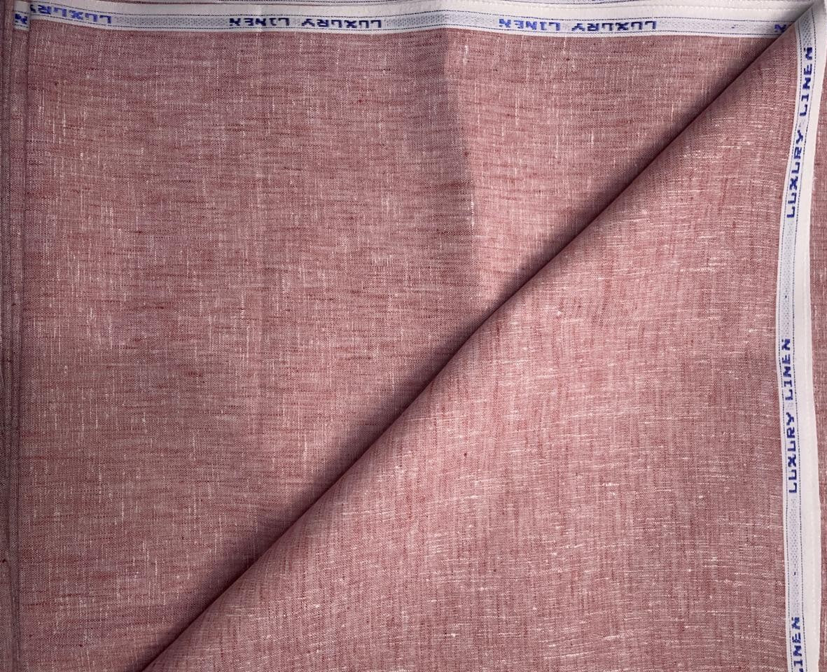 Red Plain Cotton Linen Fabric KTEX