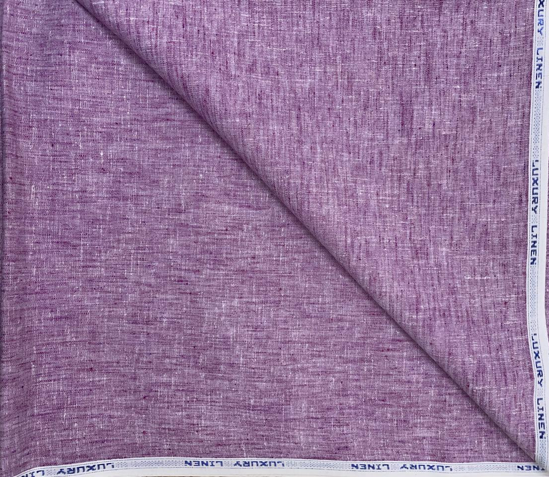 Purple Plain Cotton Linen Fabric KTEX