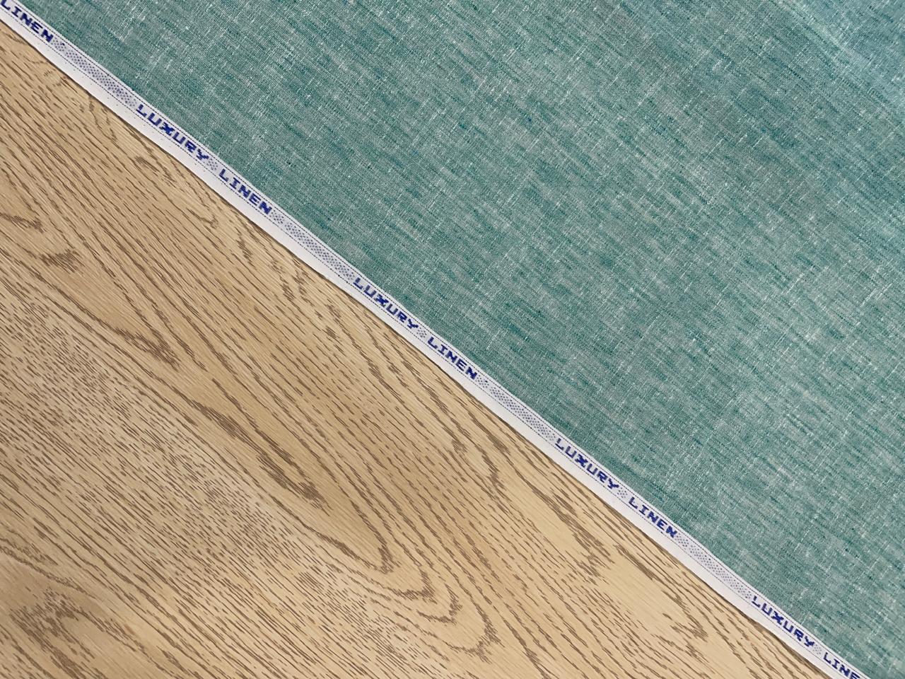 Sea Green Plain Cotton Linen Fabric KTEX