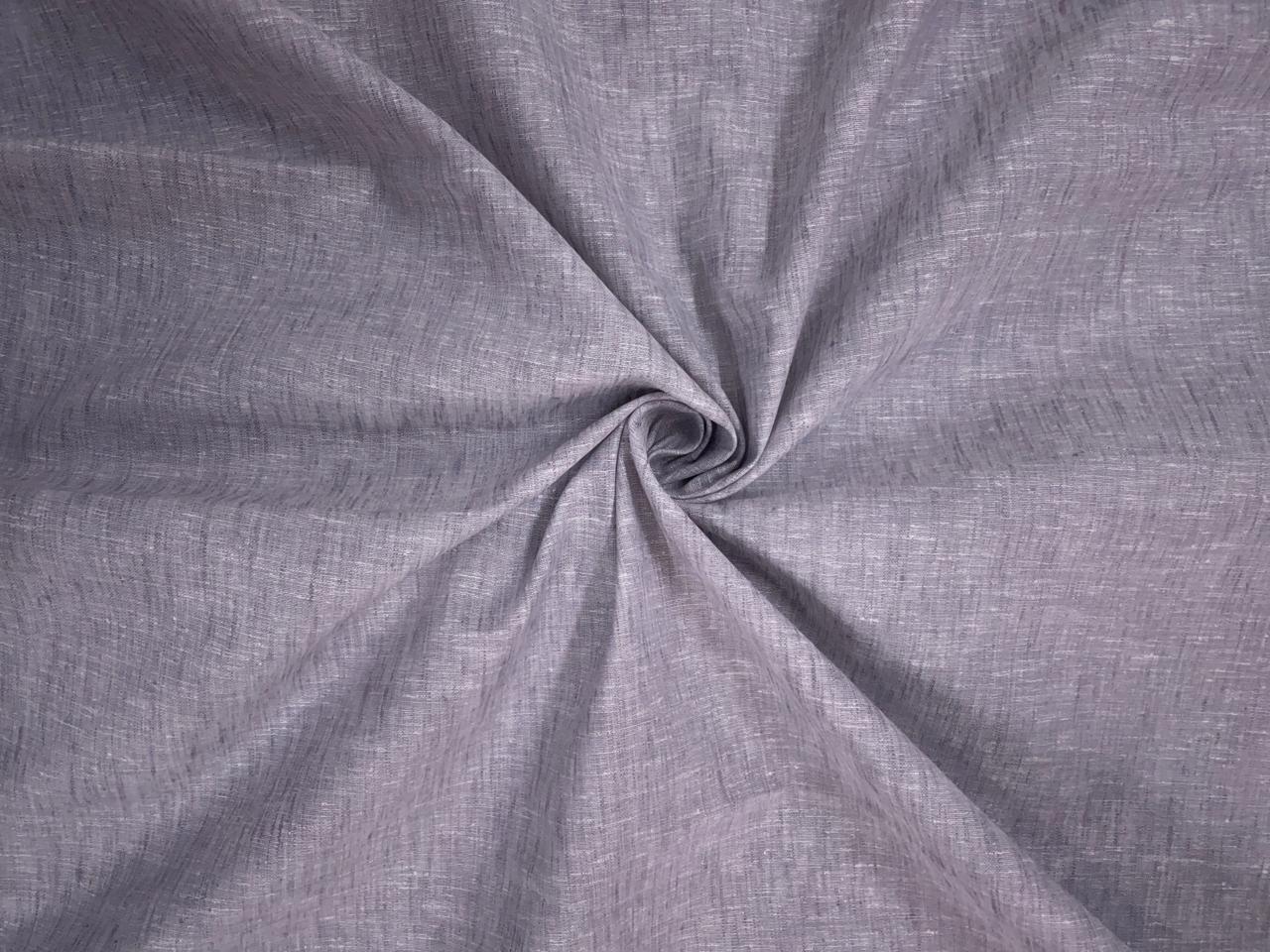 Grey Plain Cotton Linen Fabric KTEX