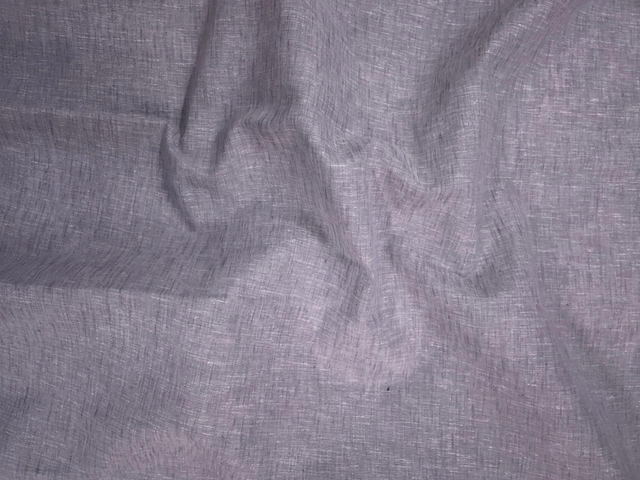 Grey Plain Cotton Linen Fabric KTEX