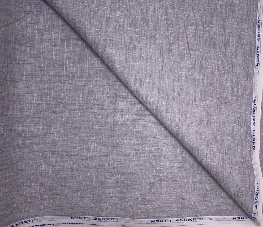 Grey Plain Cotton Linen Fabric KTEX