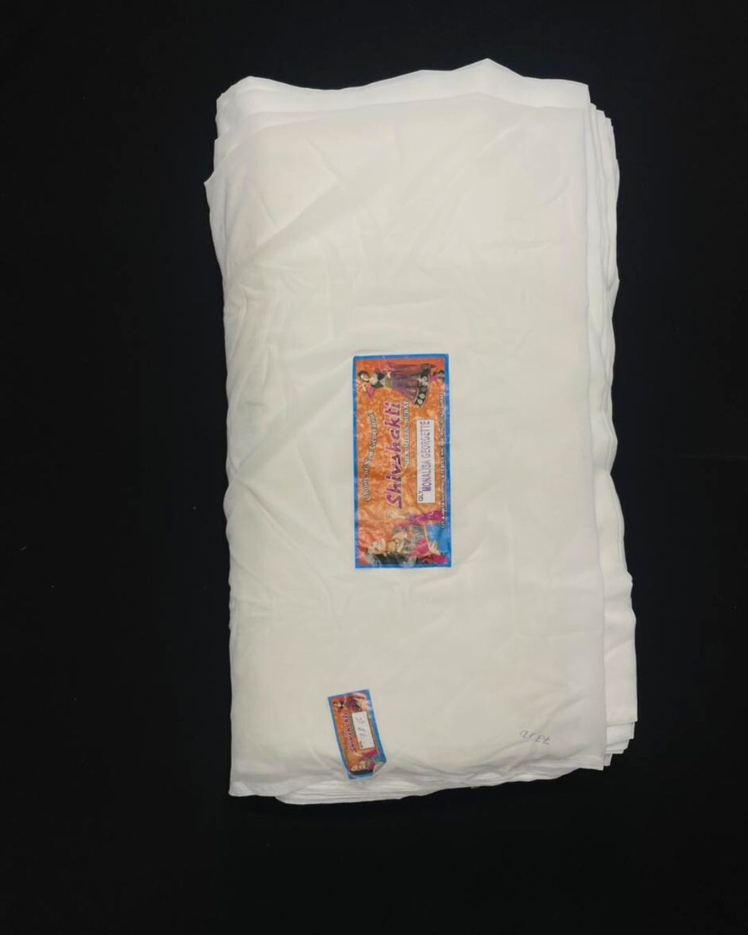 Shivshakti - White Plain Dyeable Monalisa Georgette Fabric KTEX