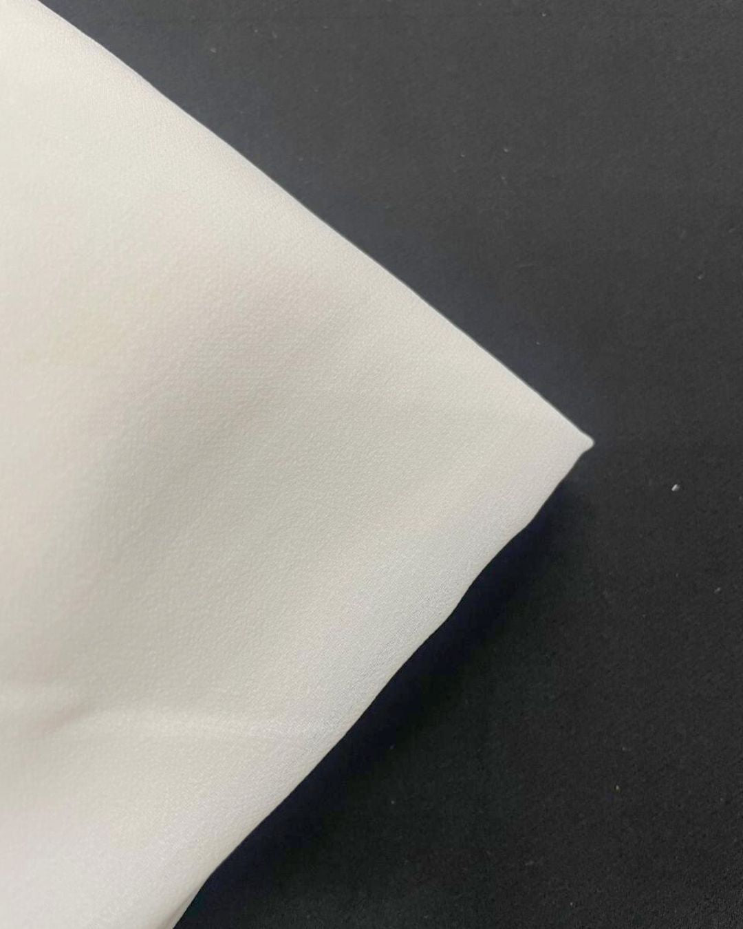 Shivshakti - White Plain Dyeable Monalisa Georgette Fabric KTEX