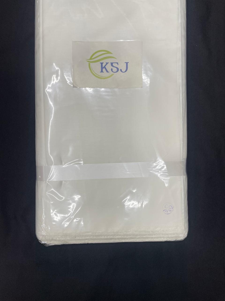 KSJ - Off White Plain Dyeable Pure Cotton Fabric (Per Meter - 110) - Kapda Shop