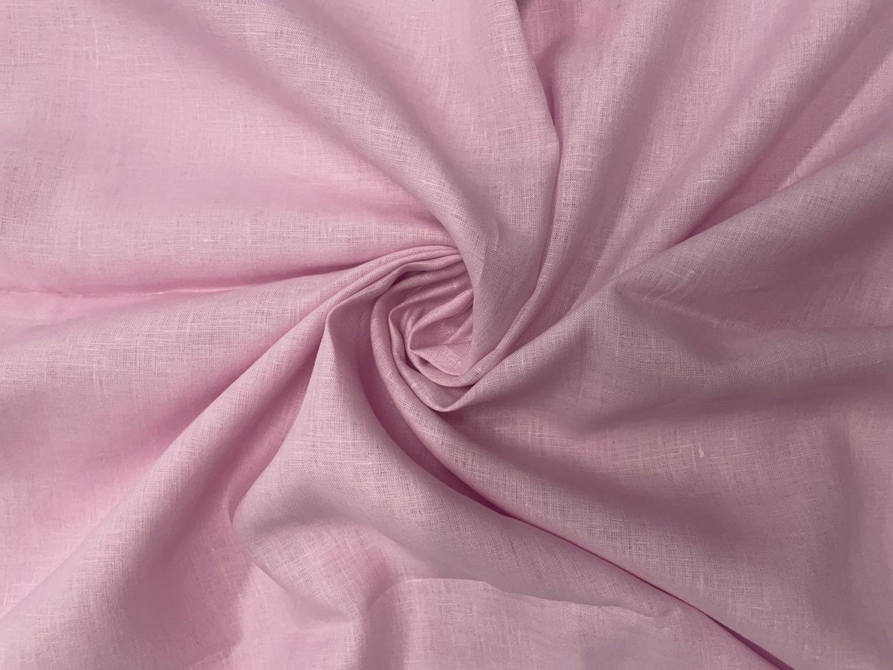 Light Lavender Plain Pure Linen Fabric - 60 Lea - Kapda Shop