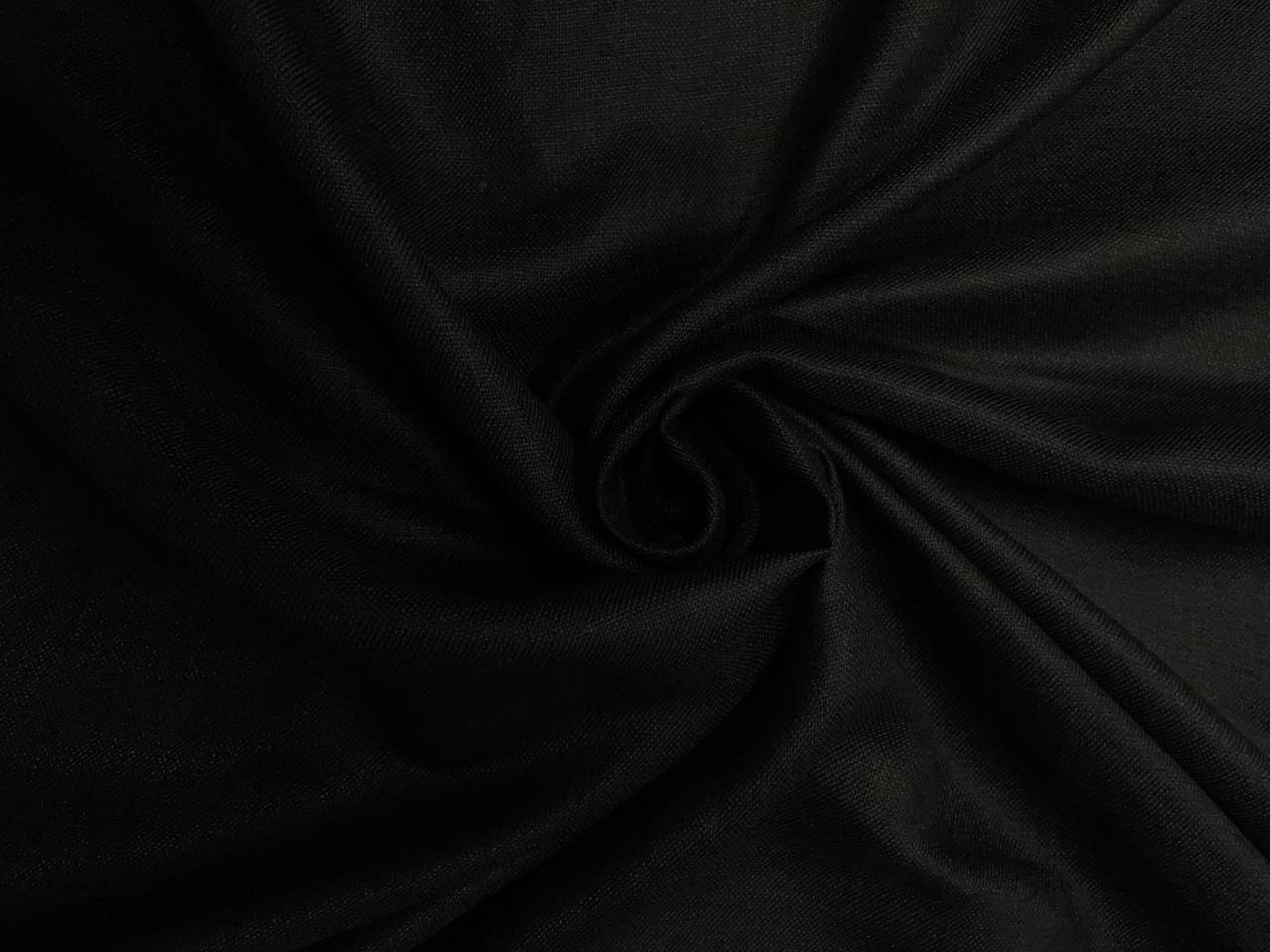 Black Plain Cotton Linen Fabric Fabric KTEX