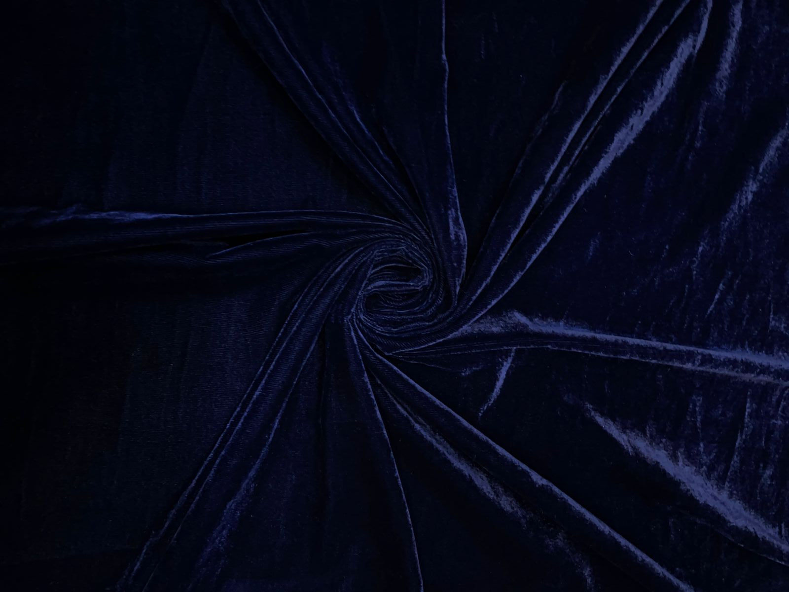 Navy Blue Plain Velvet Fabric Kapdashop