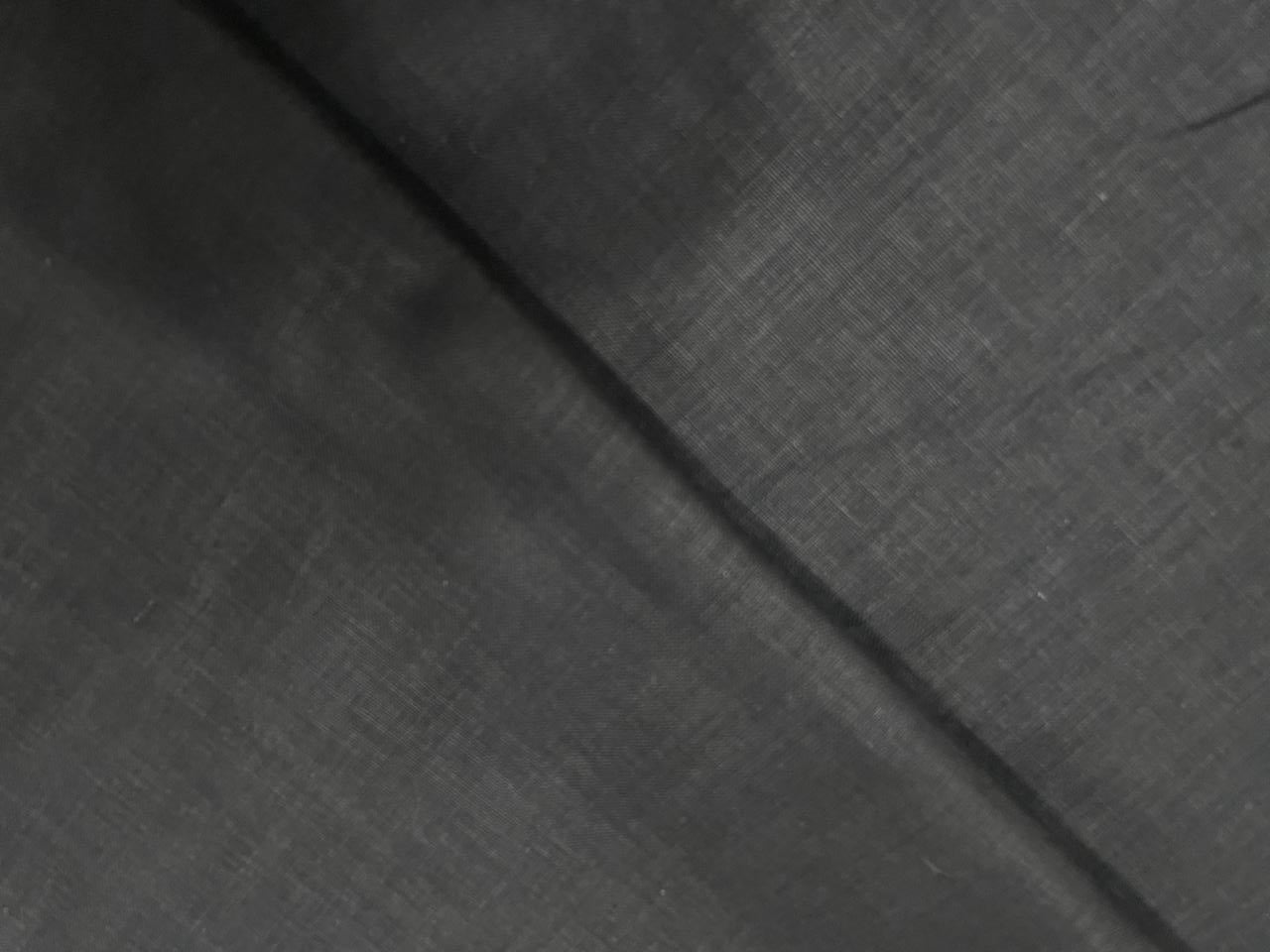 Black Plain Linen Fabric - 40 Lea Kapdashop