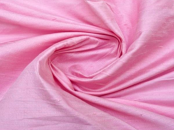Baby Pink Plain Bangalore Raw Silk Fabric Fabric Cart