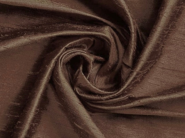 Coffee Brown Plain Bangalore Raw Silk Fabric Fabric Cart