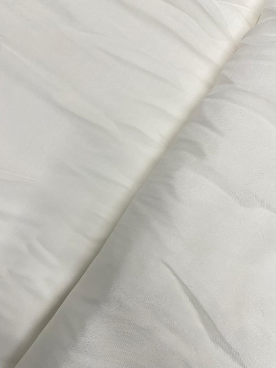 KSJ - White Plain Dyeable Modal Satin Fabric (Per Meter - 119) - Kapda Shop