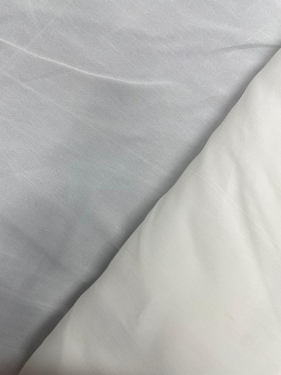 KSJ - White Plain Dyeable Double Georgette Fabric (Per Meter - 166) - Kapda Shop