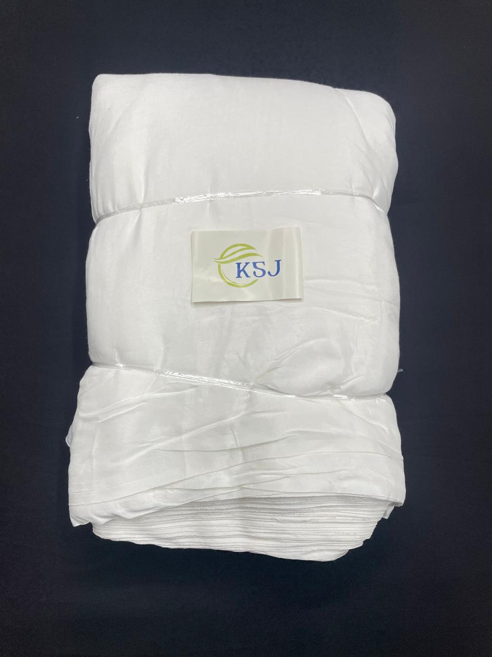 KSJ - White Plain Shantoon 10KgFabric (Per Meter - 49) - Kapda Shop