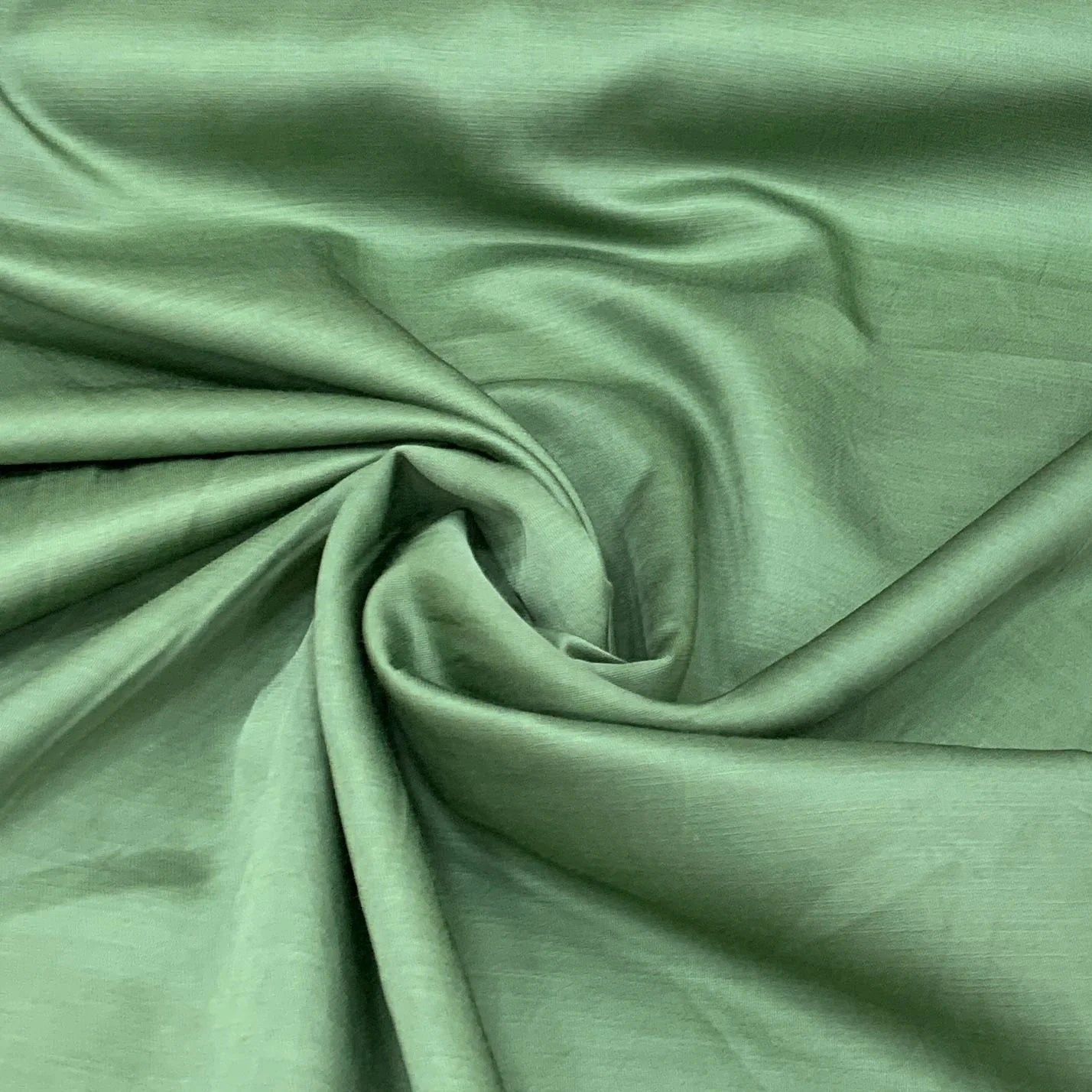 Glade Green Plain Viscose Linen Satin Fabric Jayshree Fabric