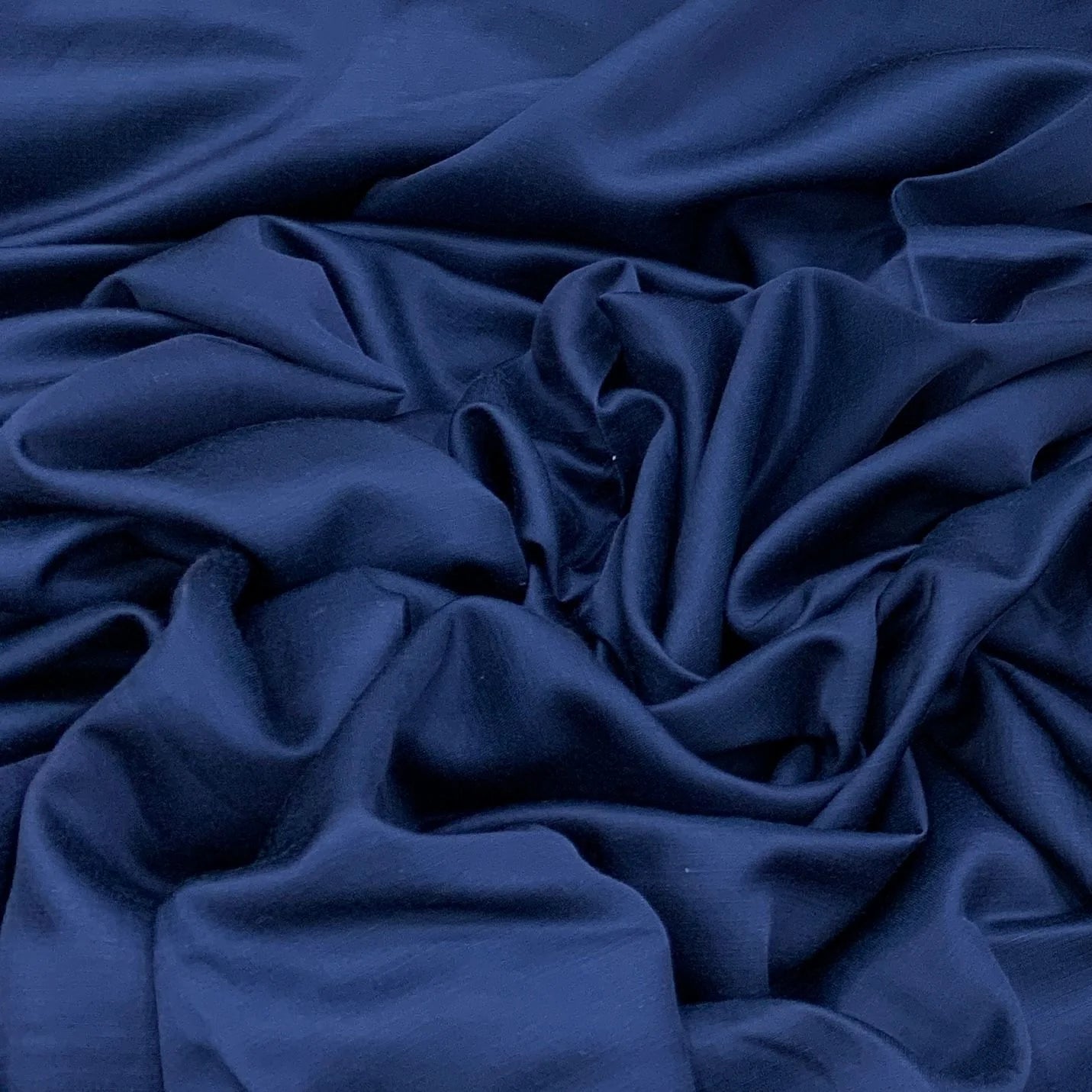 Dark Blue Plain Viscose Linen Satin Fabric Jayshree Fabric