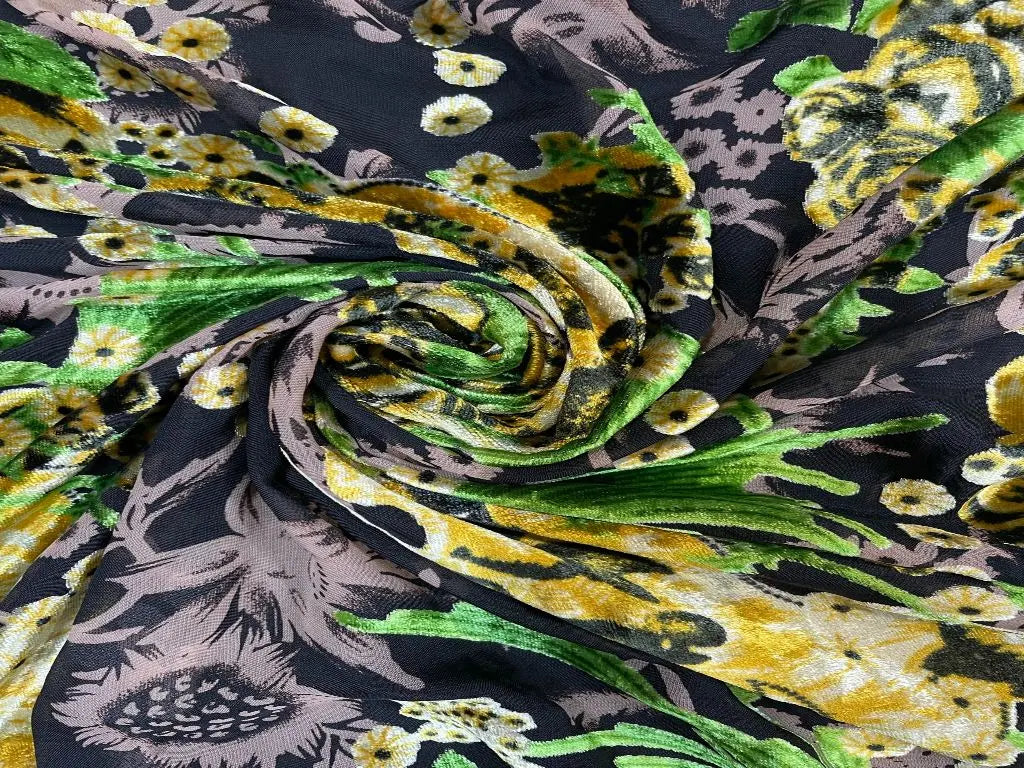 Floral Velvet Fabric